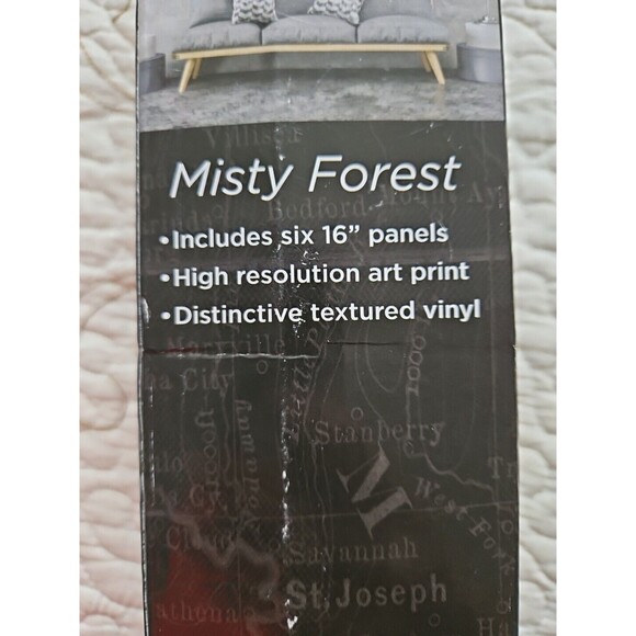 94.5” x 64” X-Large Self-Adhesive “MISTY FOREST“ Scene Wall Mural /Decor - Picture 3 of 4